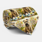 Cravate Chien De Terrier À Roue Avec Oeufs De Pâques Vacan (Roulé)