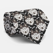 Cravate Chien de traîneau arctique Husky sibérien loyal An (Roulé)