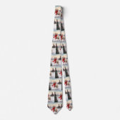 Cravate Chien du Labrador à Noël de neige (Devant)