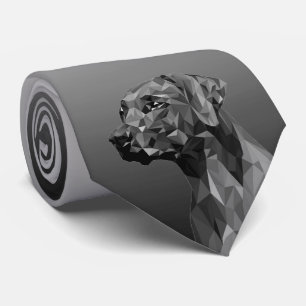Cravate Chien géométrique gris