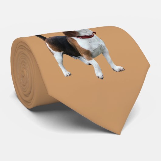 Cravate Chien mignon de beagle d'hurlement (Roulé)