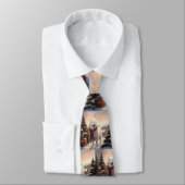 Cravate Chien Samoyé à Noël de neige (Attaché)