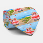 Cravate Chien Shiba Inu Saint Valentin Coeurs de Camion (Roulé)