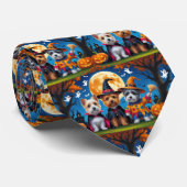 Cravate Chiens Cairn Terrier Citrouille Halloween Drôle (Roulé)