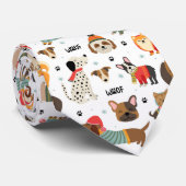 Cravate Chiens de fête dans le Motif de Sweaters de vacanc (Roulé)