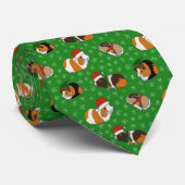 Cravate Chiens de Guinée festifs à l'allure de Noël (Roulé)