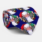Cravate Chiens de père Noël allemands (Roulé)