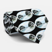 Cravate Chiens de Terre-Neuve nageant (Roulé)