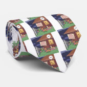 Cravate Chiens gourmets drôles (Roulé)