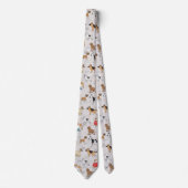 Cravate Chiens mignons Design Motif Blanc (Devant)