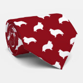 Cravate Chiens Shetland Sheepdog Silhouettes Motif Sheltie (Roulé)