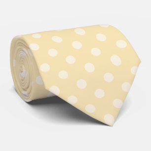 Cravate chiffon citron pois jaune