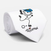 Cravate Chiffre de base policier de bâton (Roulé)