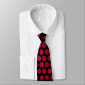 Cravate Chiffre Techno Dots Moderne Noir (Attaché)