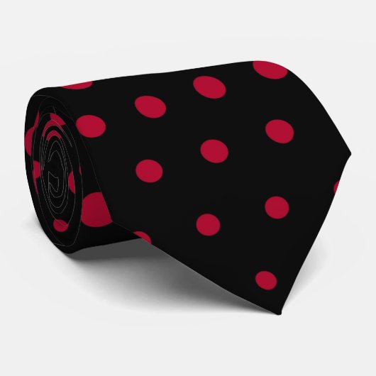 Cravate Chiffre Techno Dots Moderne Noir (Roulé)
