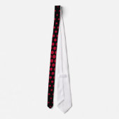 Cravate Chiffre Techno Dots Moderne Noir (Dos)