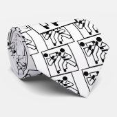 Cravate Chiffres d'arts martiaux (Roulé)