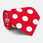 Cravate Chiffres en soie Jockey rouge et blanc Derby (Roulé)