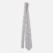 Cravate Chiffres primaires Code binaire bleu jaune rouge (Dos)