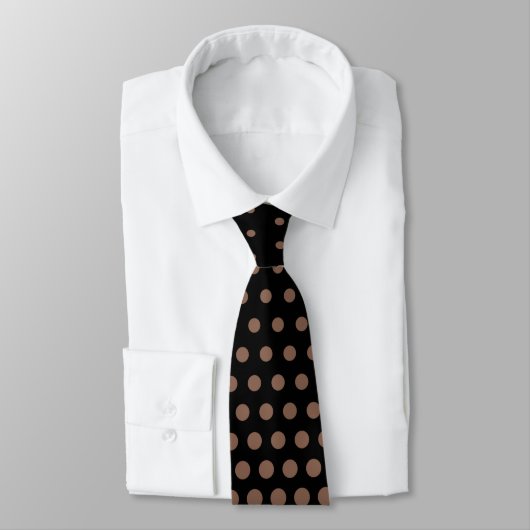 Cravate Chiffres Techno Brown-tangelo Noir moderne (Attaché)
