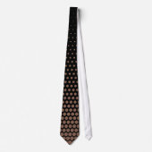 Cravate Chiffres Techno Brown-tangelo Noir moderne (Devant)