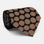 Cravate Chiffres Techno Brown-tangelo Noir moderne (Roulé)