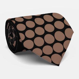 Cravate Chiffres Techno Brown-tangelo Noir moderne