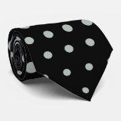 Cravate Chiffres Techno modernes Noir gris cendré (Roulé)