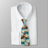 Cravate Chihuahua Beach Surf Peinture (Attaché)