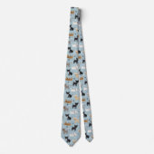Cravate Chihuahua Bones et Paws Blue (Devant)