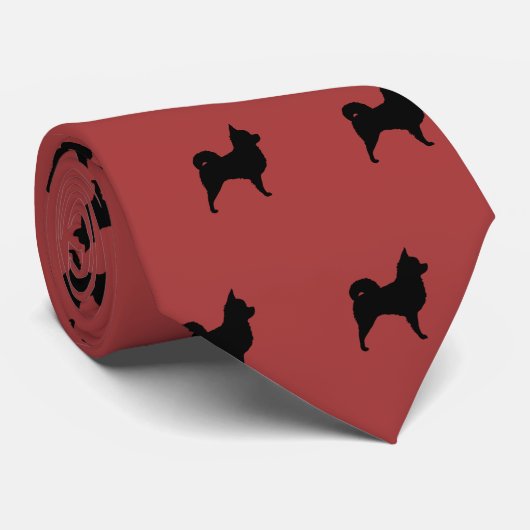 Cravate Chihuahua Chiogs Longhair Motif (Roulé)
