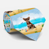 Cravate Chihuahua Dog sur la plage (Roulé)