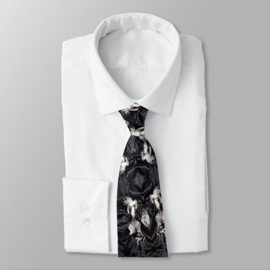 Cravate Chihuahua et diamants (Attaché)