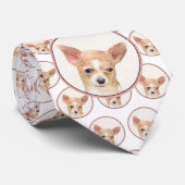 Cravate Chihuahua Painting - Cute Original Dog Art (Roulé)