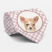 Cravate Chihuahua Peinture - Cute Original Chien Art (Roulé)