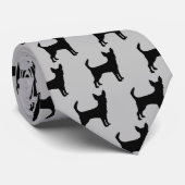 Cravate Chihuahua Silhouette (Roulé)