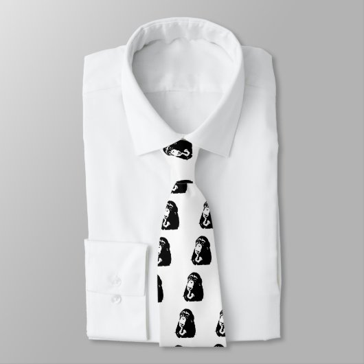 Cravate Chimpanzé Pop Art Thinking (Attaché)