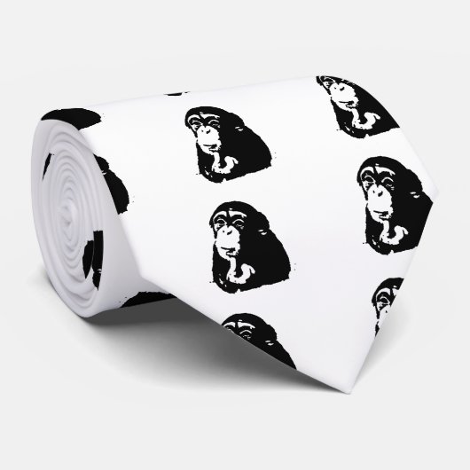 Cravate Chimpanzé Pop Art Thinking (Roulé)