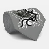 Cravate Chine-Drache en style tatouage (Roulé)