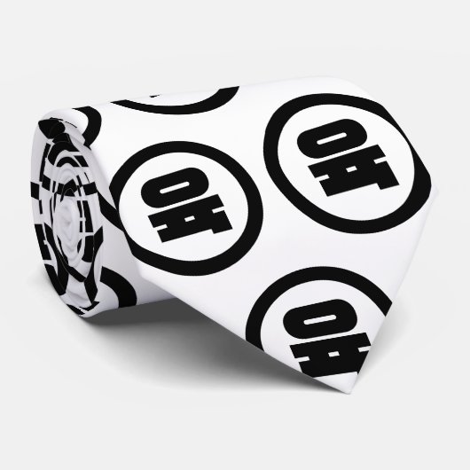 Cravate Chino coréen Numéro 6 Six 육 (Roulé)