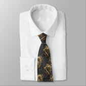Cravate Chinois Lucky Gold Dragon Necktie (Attaché)