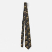 Cravate Chinois Lucky Gold Dragon Necktie (Dos)