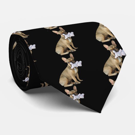 Cravate chiot bouledogue français Bouledogue Français (Roulé)