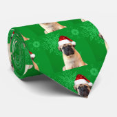 Cravate Chiot de bullmastiff de Noël (Roulé)