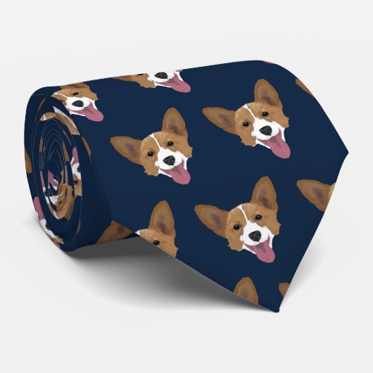 Cravate Chiot de corgi (Roulé)