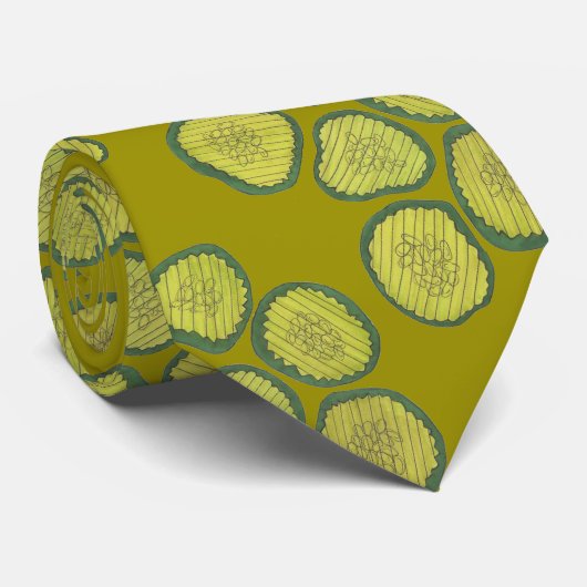 Cravate Chips de chiche vert pâtisserie Motif Dill (Roulé)