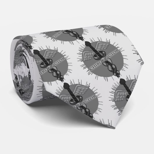 Cravate Chiropractor Caduceus (Roulé)