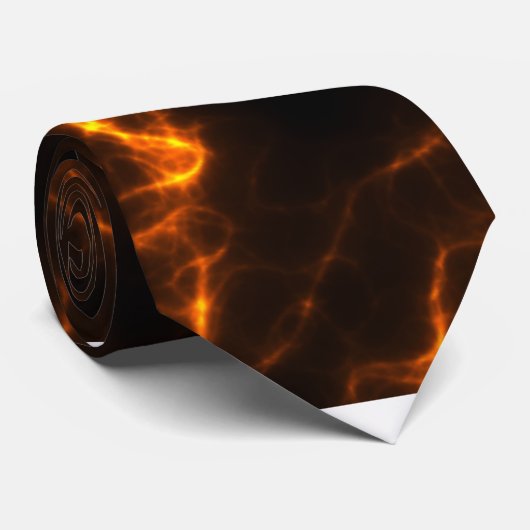 Cravate Choc électrique en orange (Roulé)