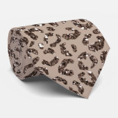 Cravate Chocolat Brown Mocha crème Parties scintillant léo (Roulé)