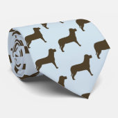 Cravate Chocolat Labrador Retriever Chien Motif (Roulé)